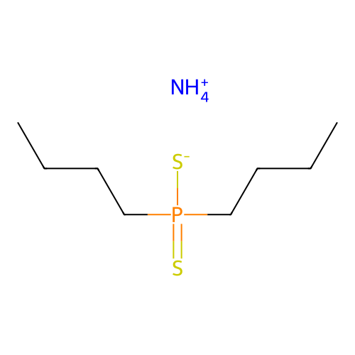 Phosphinodithioic acid, P,P-dibutyl-, ammonium salt (1:1) structure