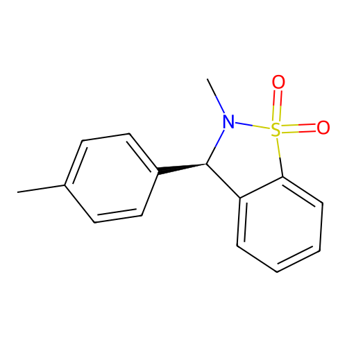 (R)-2-Methyl-3-p-tolyl-2,3-dihydro-1,2-benzisothiazole, 1,1-dioxide structure