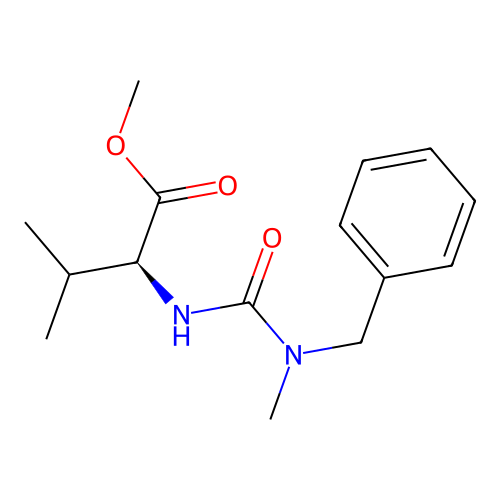 methyl N-[benzyl(methyl)carbamoyl]-L-valinate structure