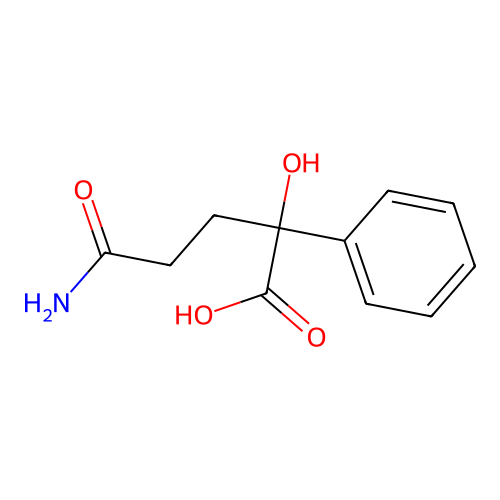 2,5-Dihydroxy-5-imino-2-phenylpentanoic acid structure