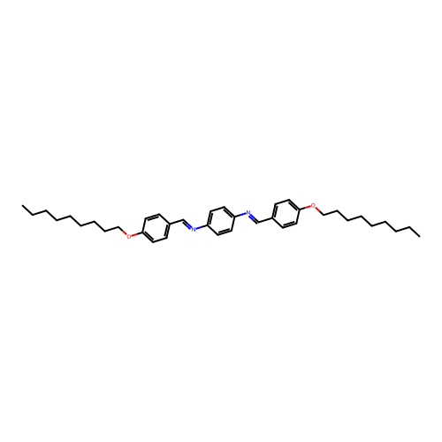 N~1~,N~4~-bis[4-(nonyloxy)benzylidene]-1,4-benzenediamine structure