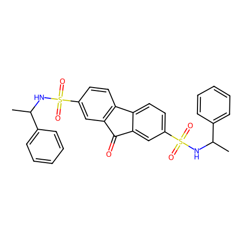 2,7-Bis{[(phenylethyl)amino]sulfonyl}fluoren-9-one structure