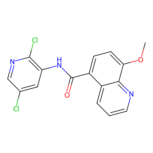 5-Quinolinecarboxamide, N-(2,5-dichloro-3-pyridinyl)-8-methoxy- structure