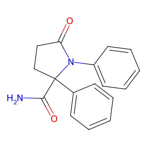 5-Oxo-1,2-diphenylpyrrolidine-2-carboxamide structure