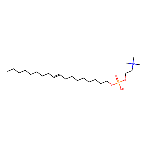 2-[Hydroxy(octadec-9-enoxy)phosphoryl]oxyethyl-trimethylazanium structure
