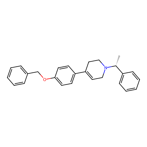 (R)-4-(4-(Benzyloxy)phenyl)-1-(1-phenylethyl)-1,2,3,6-tetrahydropyridine structure