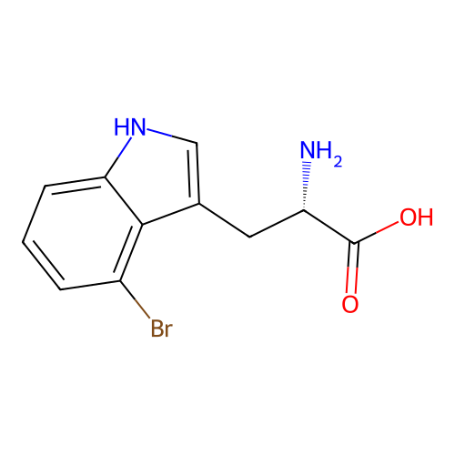 4-Bromo-L-tryptophan structure