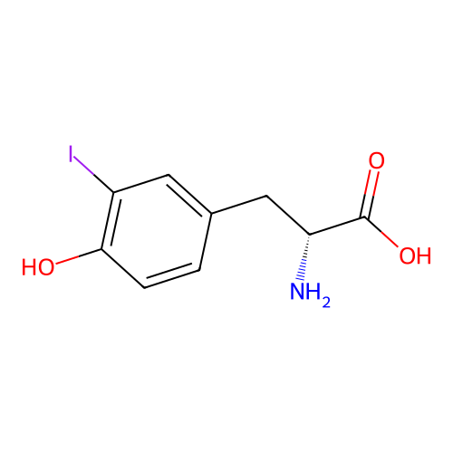 3-Iodo-D-tyrosine structure