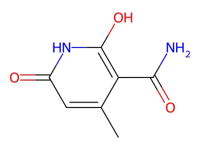 1,2-Dihydro-6-hydroxy-4-methyl-2-oxo-3-pyridinecarboxamide structure