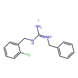 Guanidine, 1-benzyl-3-(2-chlorobenzyl)-, hydroiodide structure
