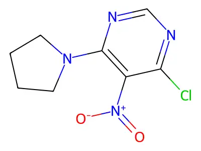4-Chloro-5-nitro-6-(pyrrolidin-1-yl)pyrimidine structure