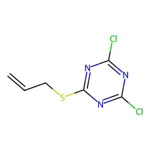 2-(Allylthio)-4,6-dichloro-1,3,5-triazine structure