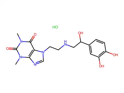 Theodrenaline hydrochloride structure