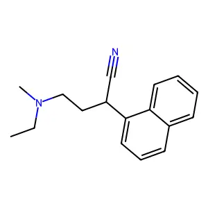 1-Naphthaleneacetonitrile, alpha-(2-(N-ethyl-N-methylamino)ethyl)- structure