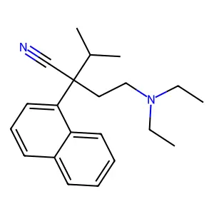 1-Naphthaleneacetonitrile, alpha-(2-(diethylamino)ethyl)-alpha-isopropyl- structure