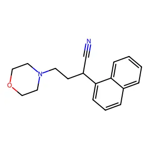 1-Naphthaleneacetonitrile, alpha-(2-morpholinoethyl)- structure