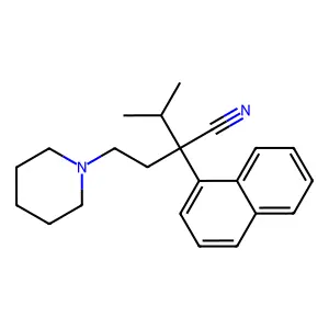 1-Naphthaleneacetonitrile, alpha-isopropyl-alpha-(2-piperidinoethyl)- structure