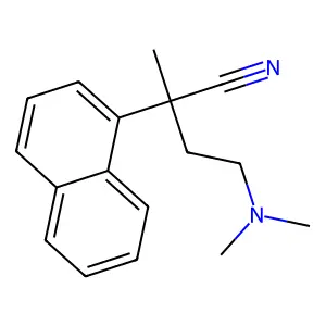 1-Naphthaleneacetonitrile, alpha-(2-(dimethylamino)ethyl)-alpha-methyl- structure