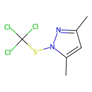 Pyrazole, 3,5-dimethyl-1-((trichloromethyl)thio)- structure