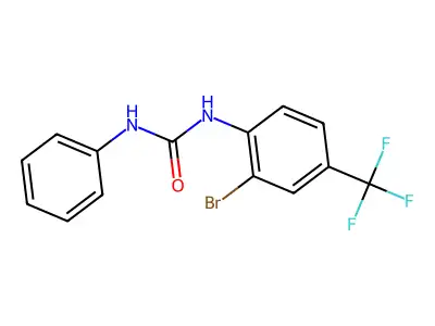 N-[2-bromo-4-(trifluoromethyl)phenyl]-N'-phenylurea structure