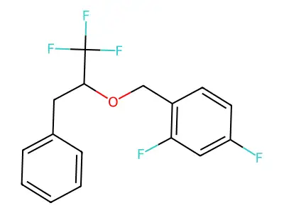 1-[(1-Benzyl-2,2,2-trifluoroethoxy)methyl]-2,4-difluorobenzene structure