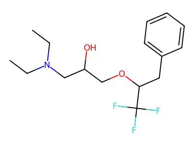 1-(1-Benzyl-2,2,2-trifluoroethoxy)-3-(diethylamino)propan-2-ol structure