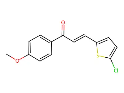 3-(5-chlorothiophen-2-yl)-1-(4-methoxyphenyl)prop-2-en-1-one structure