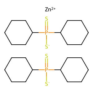Zinc, bis(dicyclohexylphosphinodithioato-kappaS,kappaS')-, (T-4)- structure