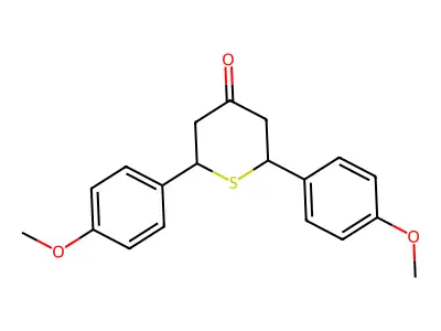 2,6-Bis(4-methoxyphenyl)thian-4-one structure