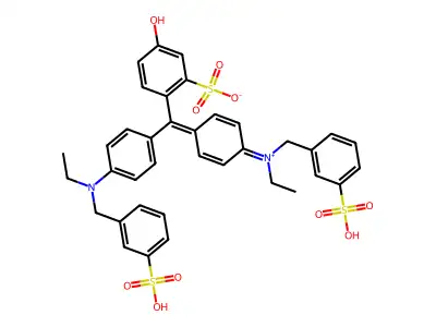 固绿游离酸 structure