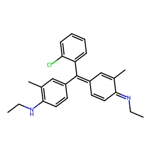 4-{(2-Chlorophenyl)[4-(ethylimino)-3-methylcyclohexa-2,5-dien-1-ylidene]methyl}-N-ethyl-2-methylaniline structure