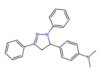 4-(4,5-Dihydro-1,3-diphenyl-1H-pyrazol-5-yl)-N,N-dimethylbenzenamine structure