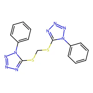1H-Tetrazole, 5,5'-(methylenebis(thio))bis(1-phenyl- structure
