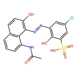 3-[2-[8-(Acetylamino)-2-hydroxy-1-naphthalenyl]diazenyl]-5-chloro-2-hydroxybenzenesulfonic acid structure