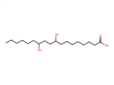 9,12-Dihydroxyoctadecanoic acid structure