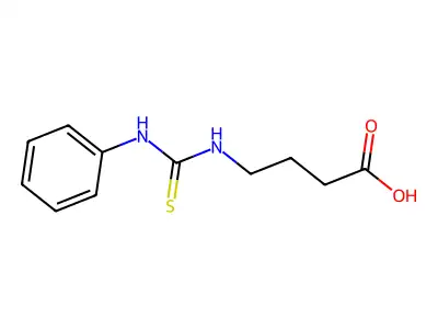 Butanoic acid, 4-(((phenylamino)thioxomethyl)amino)- structure