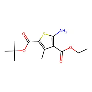 2-Tert-butyl 4-ethyl 5-amino-3-methylthiophene-2,4-dicarboxylate structure