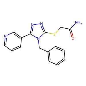 2-[(4-Benzyl-5-pyridin-3-yl-1,2,4-triazol-3-yl)sulfanyl]acetamide structure