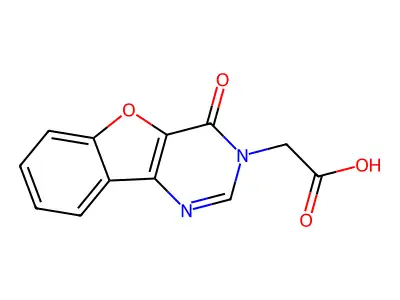 4-Oxobenzofuro[3,2-d]pyrimidine-3(4H)-acetic acid structure