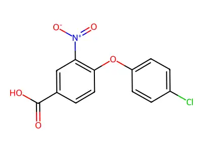 4-(4-Chlorophenoxy)-3-nitrobenzoic acid structure