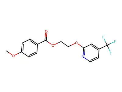 2-{[4-(Trifluoromethyl)-2-pyridyl]oxy}ethyl 4-methoxybenzoate structure