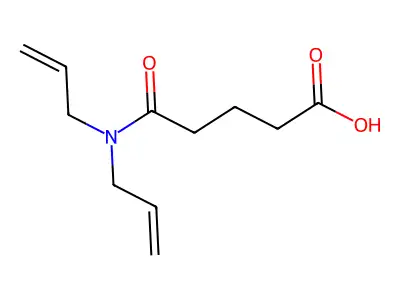 Pentanoic acid, 5-(di-2-propenylamino)-5-oxo- structure