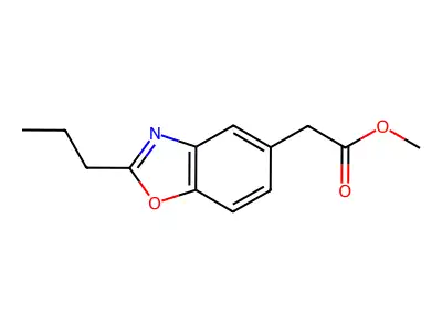 Methyl 2-(2-propyl-1,3-benzoxazol-5-yl)acetate structure