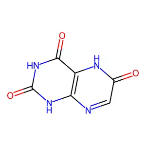 2,4,6(3H)-Pteridinetrione, 1,5-dihydro- structure