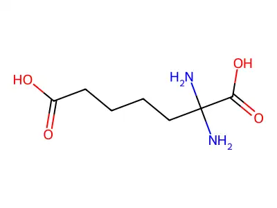 (2R,6R)-2,6-diaminoheptanedioic acid structure