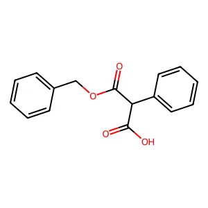 Propanedioic acid, 2-phenyl-, 1-(phenylmethyl) ester structure