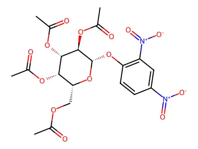 [3,4,5-Triacetyloxy-6-(2,4-dinitrophenoxy)oxan-2-yl]methyl acetate structure