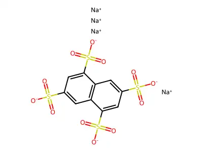 Tetrasodium naphthalene-1,3,5,7-tetrasulphonate structure