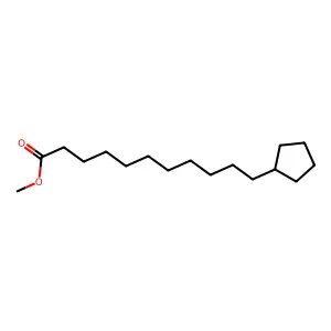 Cyclopentaneundecanoic acid, methyl ester structure