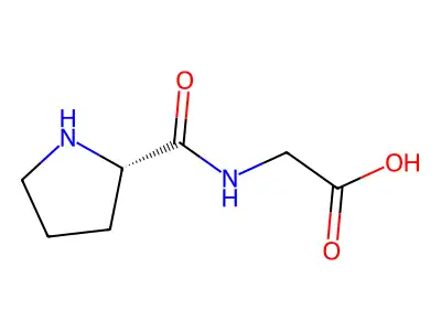 2-(吡咯烷-2-甲酰氨基)乙酸 structure